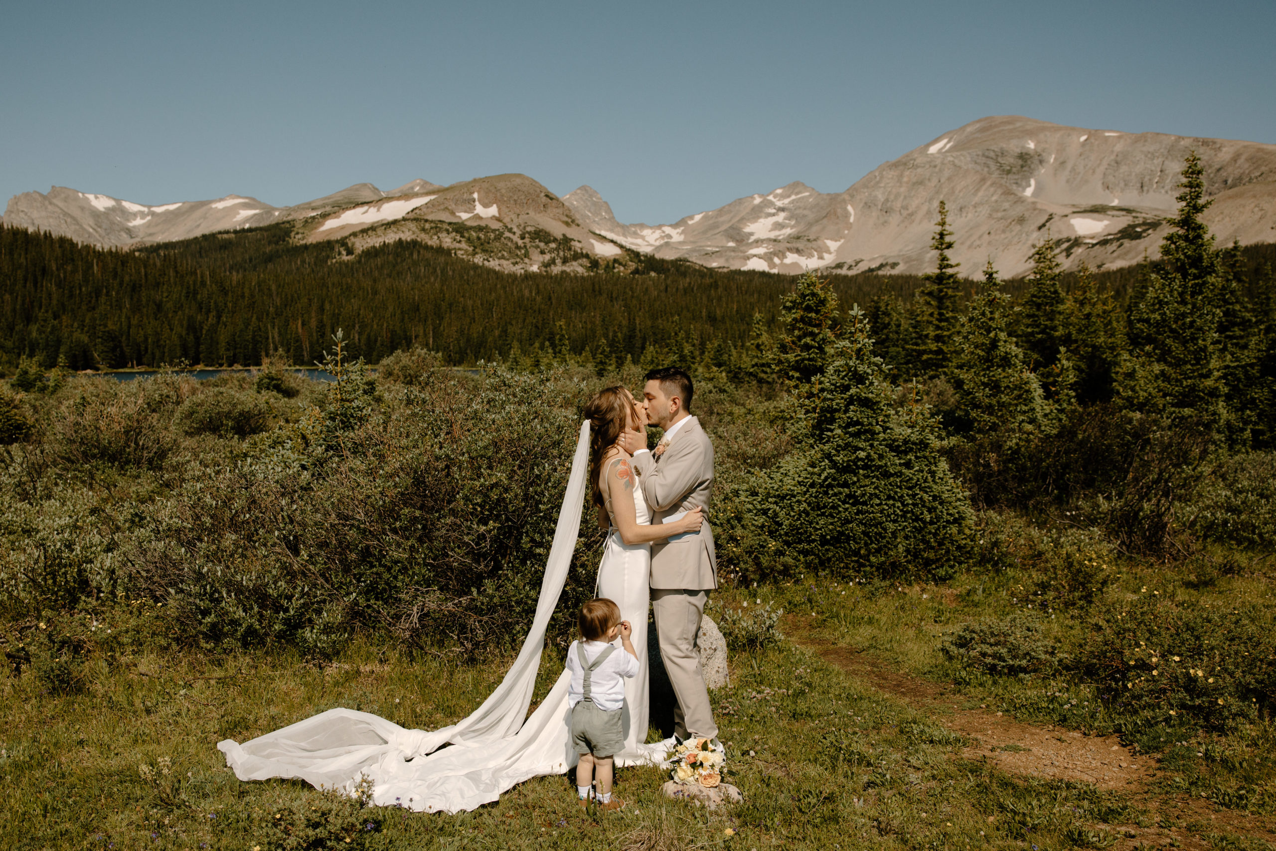 groom and bride self-solemnizing in colorado