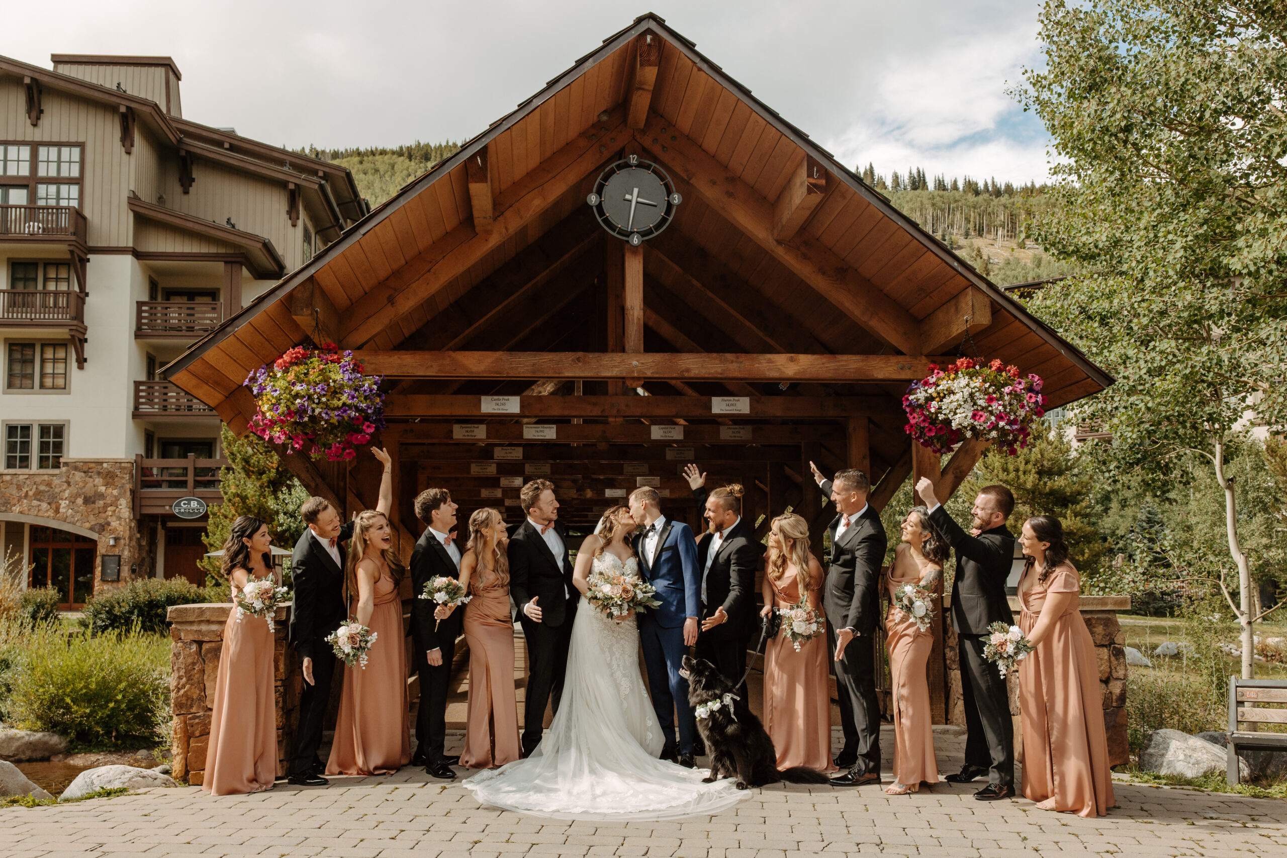 wedding party in Center Village, Copper Mountain